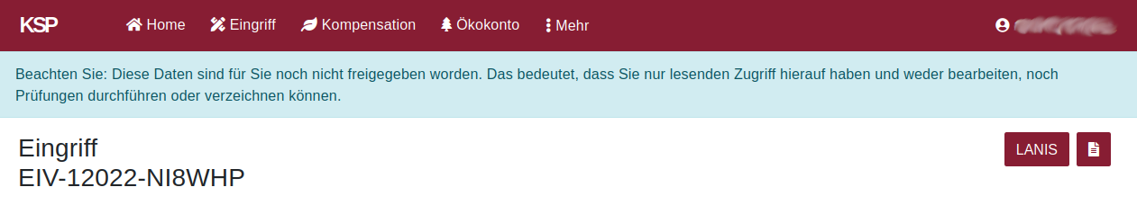 Hinweis falls Eintrag nicht für Sie freigegeben ist 