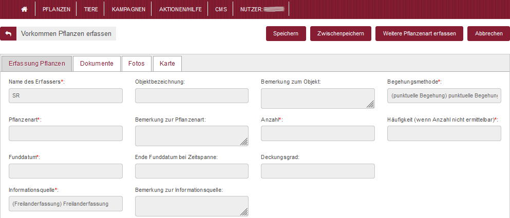 Bearbeitung Pflanzen